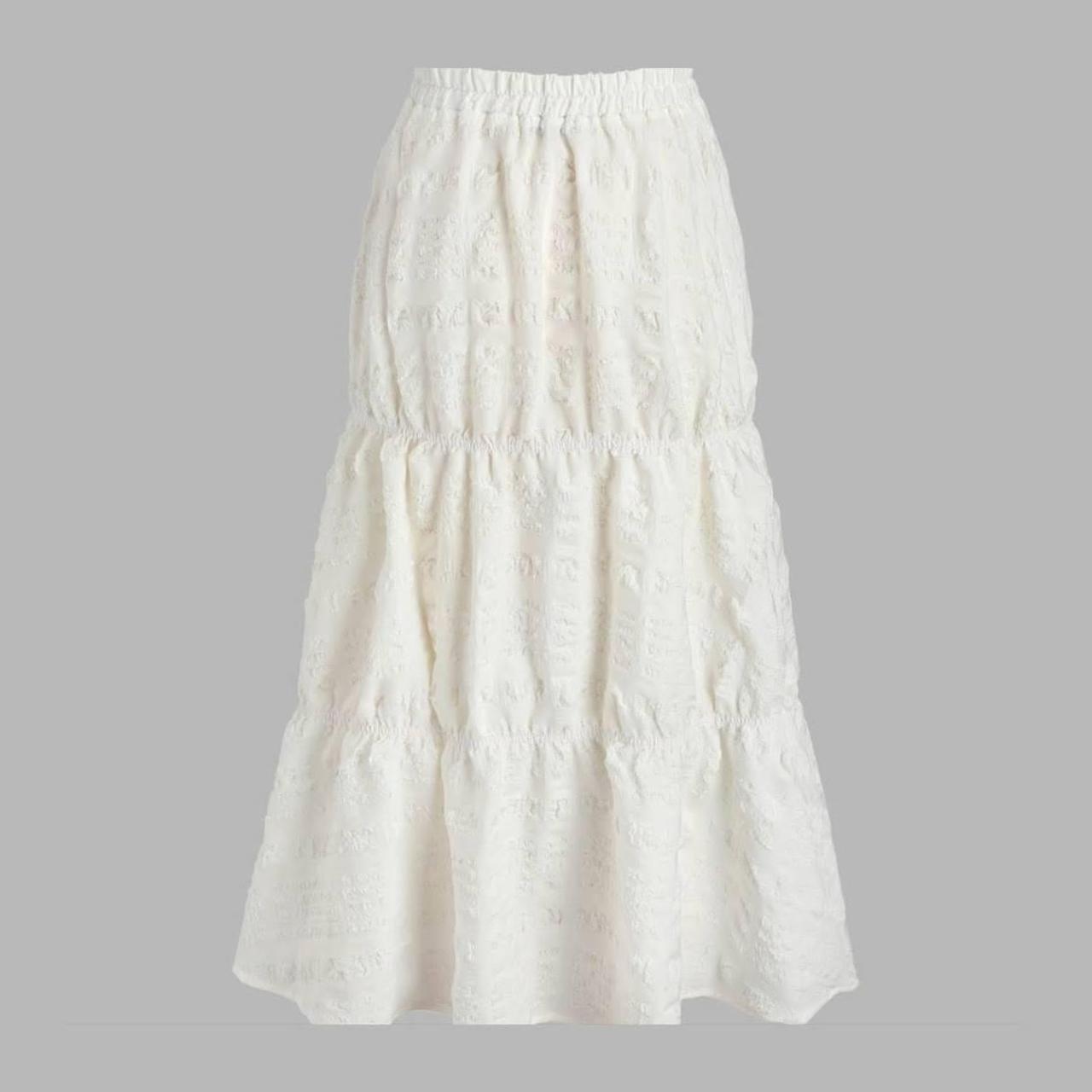 White fairy skirt with pink thread size medium! No... - Depop