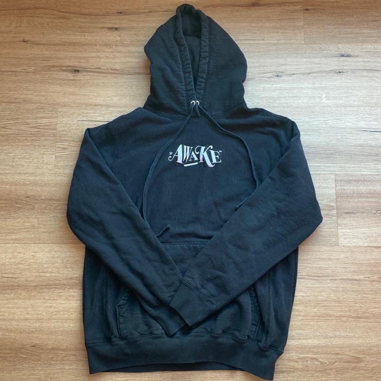 Awake NY black hoodie in used condition. Size M - Depop