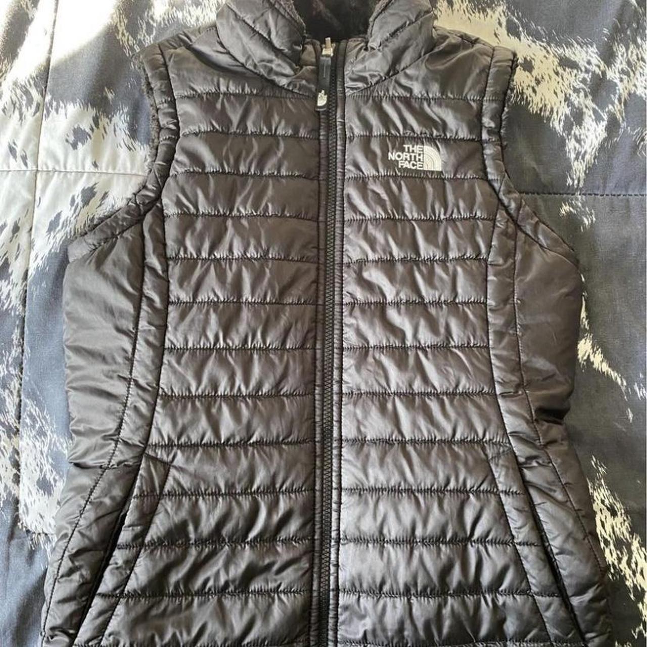 North Face inside out fuzzy vest. northface