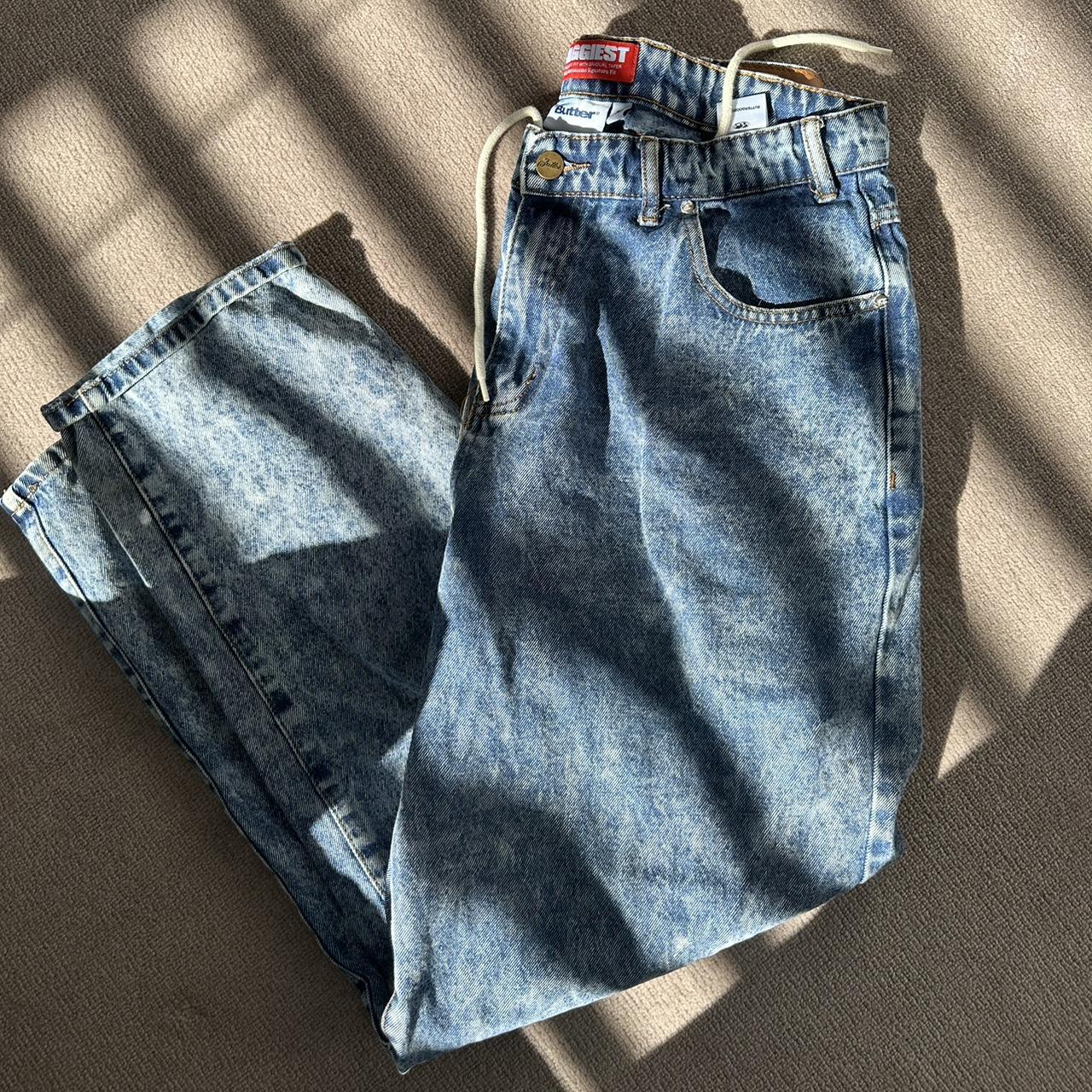 Butter goods baggiest jeans size 32 worn a few times - Depop