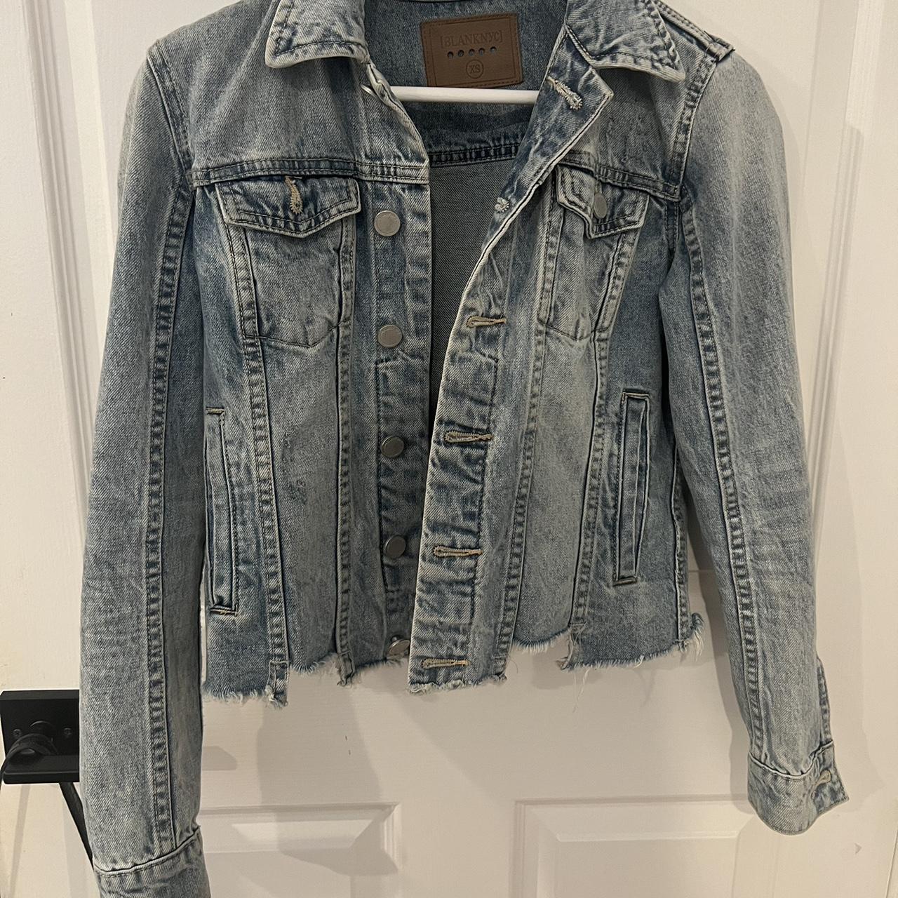 Blank NYC jean jacket size XS. Distressed denim, one... - Depop