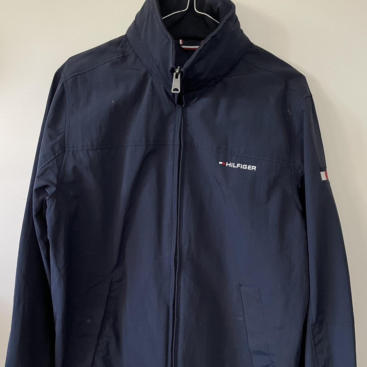 tommy hilfiger wind breaker has a hidden hood size... Depop