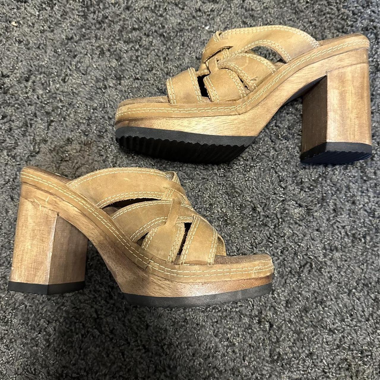 Y2K Candies Wooden Heels size:US womens... - Depop