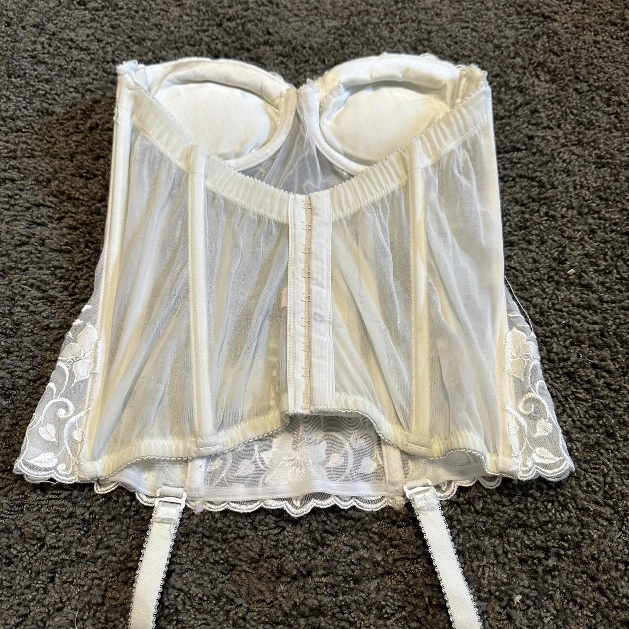 Y2K Victoria Secret White Corset Bustier Top... Depop