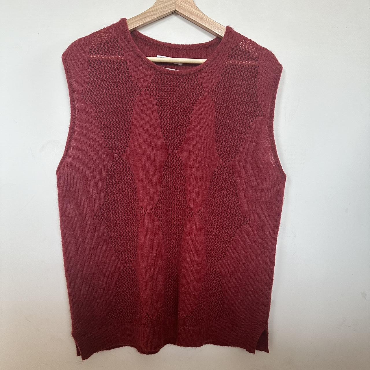 TRES BIEN ATELJÉ MOHAIR KNIT VEST RED Still in | Depop