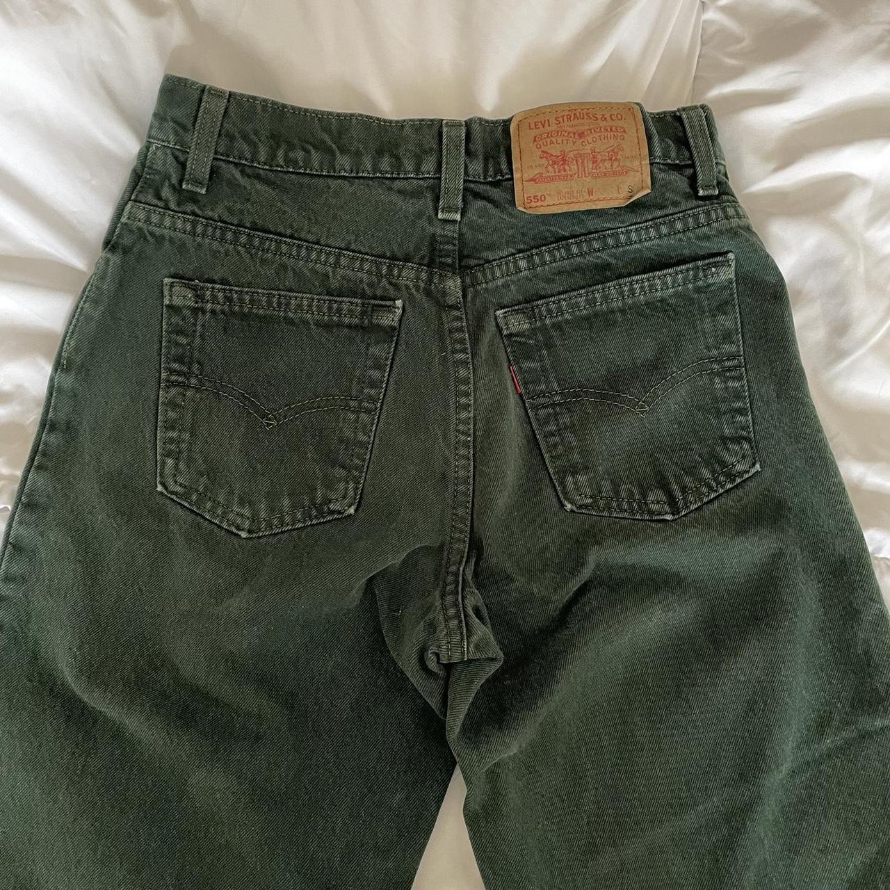 Vintage Levi’s 550s in a beautiful forest green... - Depop