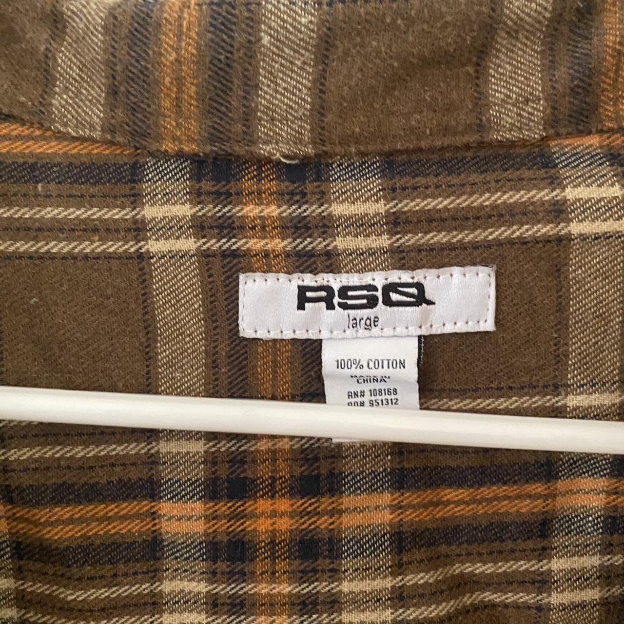 RSQ Brand Brown Plaid Button Up worn a handful of... - Depop