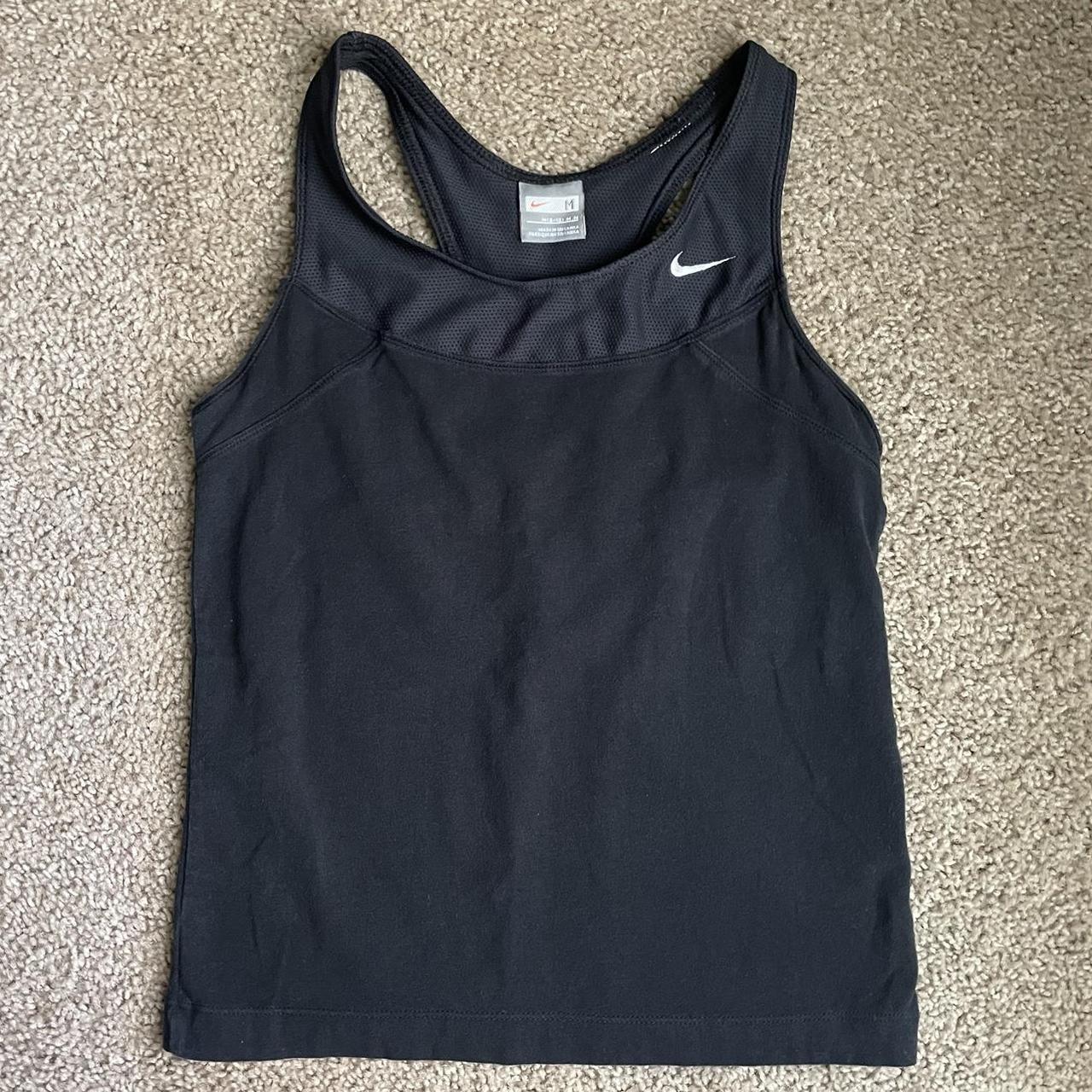 Vintage Nike Black Workout Tank Top with Built In... Depop