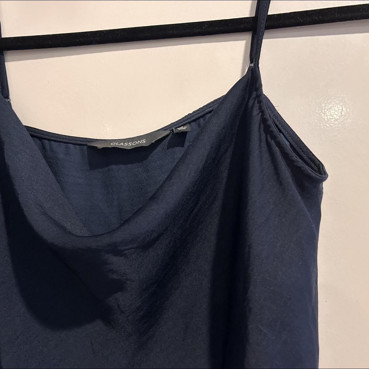 Glassons navy cowl neck cami Size 8 Perfect... - Depop