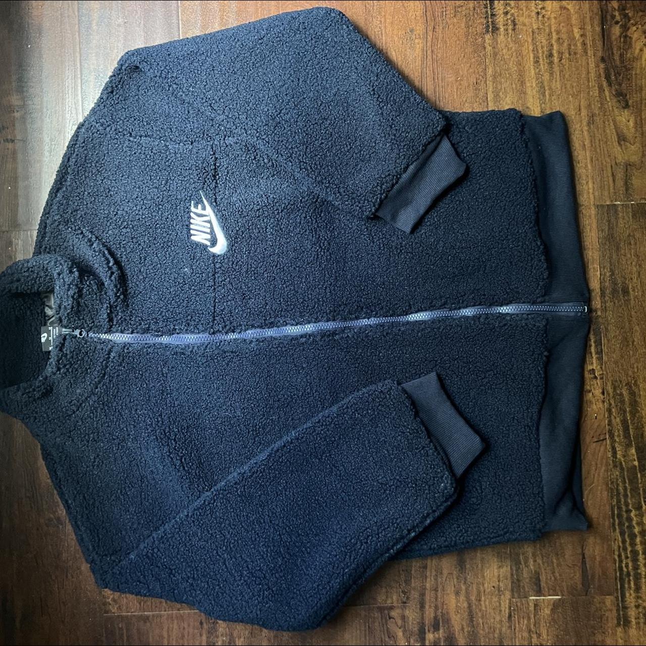 nike navy blue fleece jacket