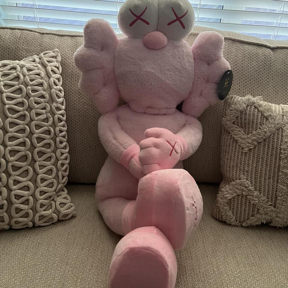 Kaws BFF Pink Plush Just testing the waters with... - Depop