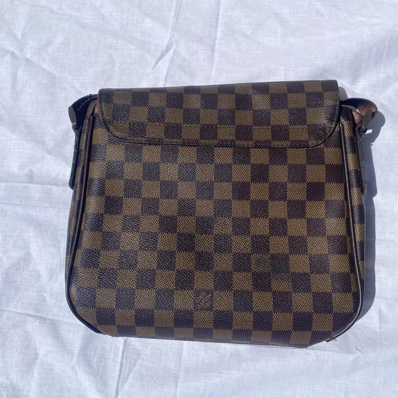 Faux Brown/Red Damier Louis Vuitton Messenger... - Depop