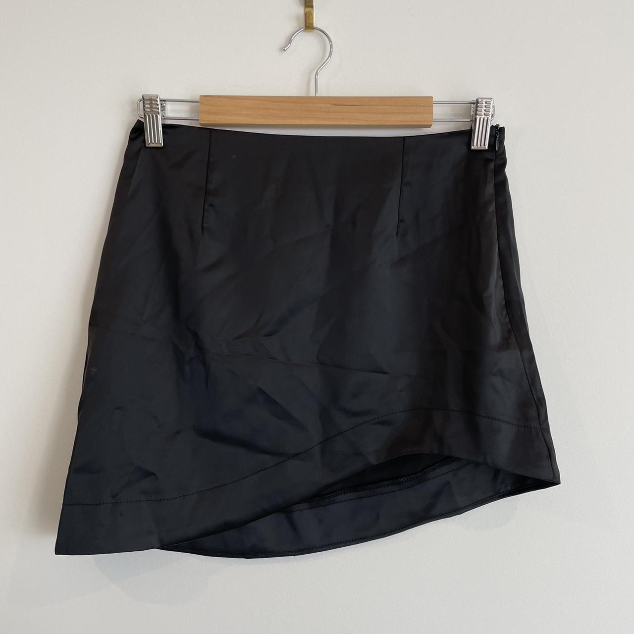 Valley Girl Black satin look skirt Brand new with... - Depop