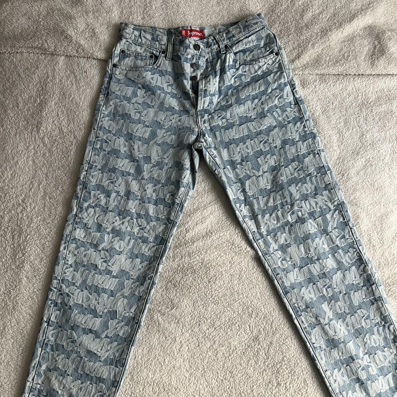 Supreme Fat Tip Jacquard Regular Jean (SS22) - $178