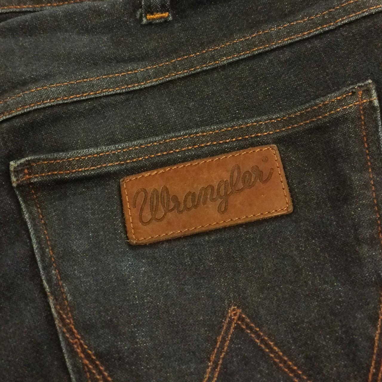 Wrangler Larson 32x30 Dark indigo slim fit jeans.... - Depop