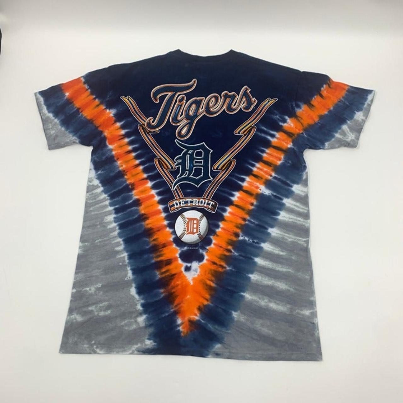 Tie-Dye Detroit Tigers Men's T-Shirt - fits like a - Depop