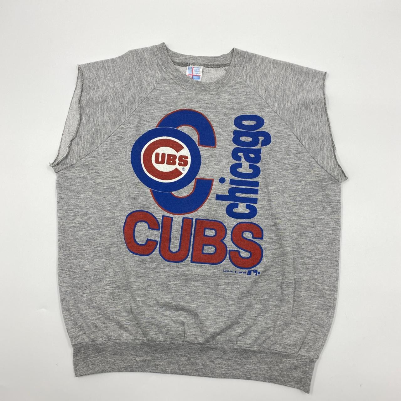 Vintage 80s Chicago Cubs Cut Off Sleeveless | Depop
