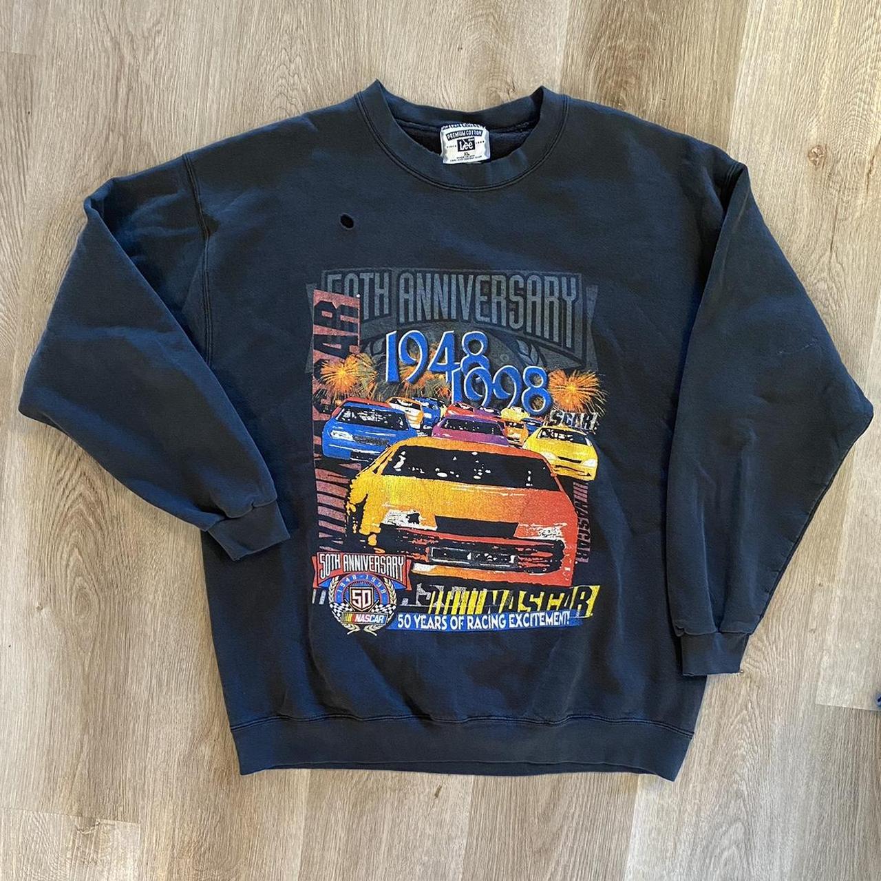 Vtg 98' NASCAR 50th Anniversary Crewneck. Tagged XL.... - Depop