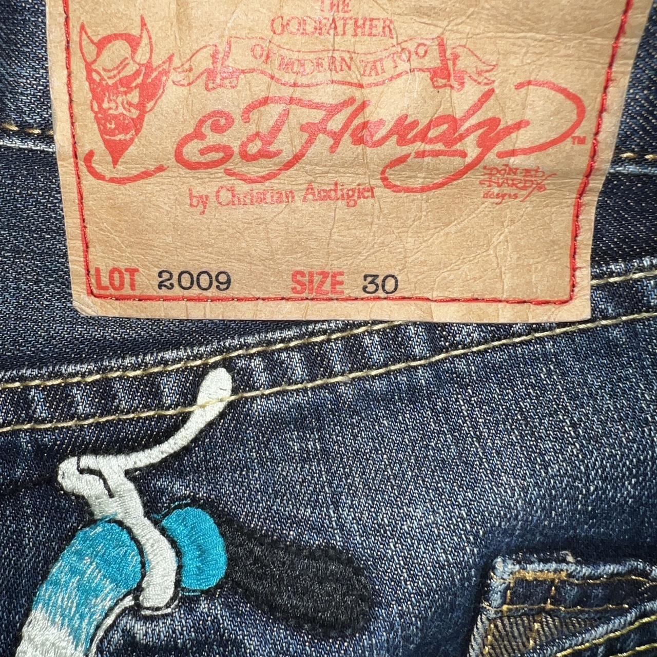 ED HARDY 2009 Scorpion Skull online Jeans Size 38x34 Color: Blue, Multi Condition: Like