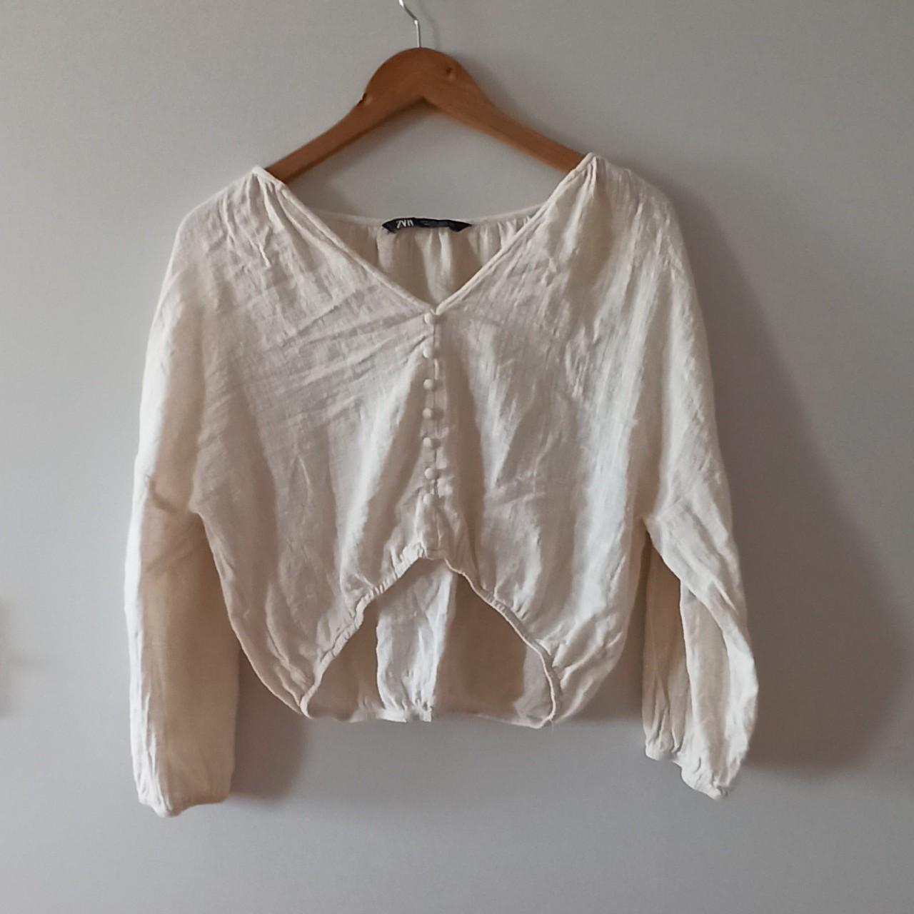 Zara Long Sleeve Light Weight Top L Also Have The... - Depop