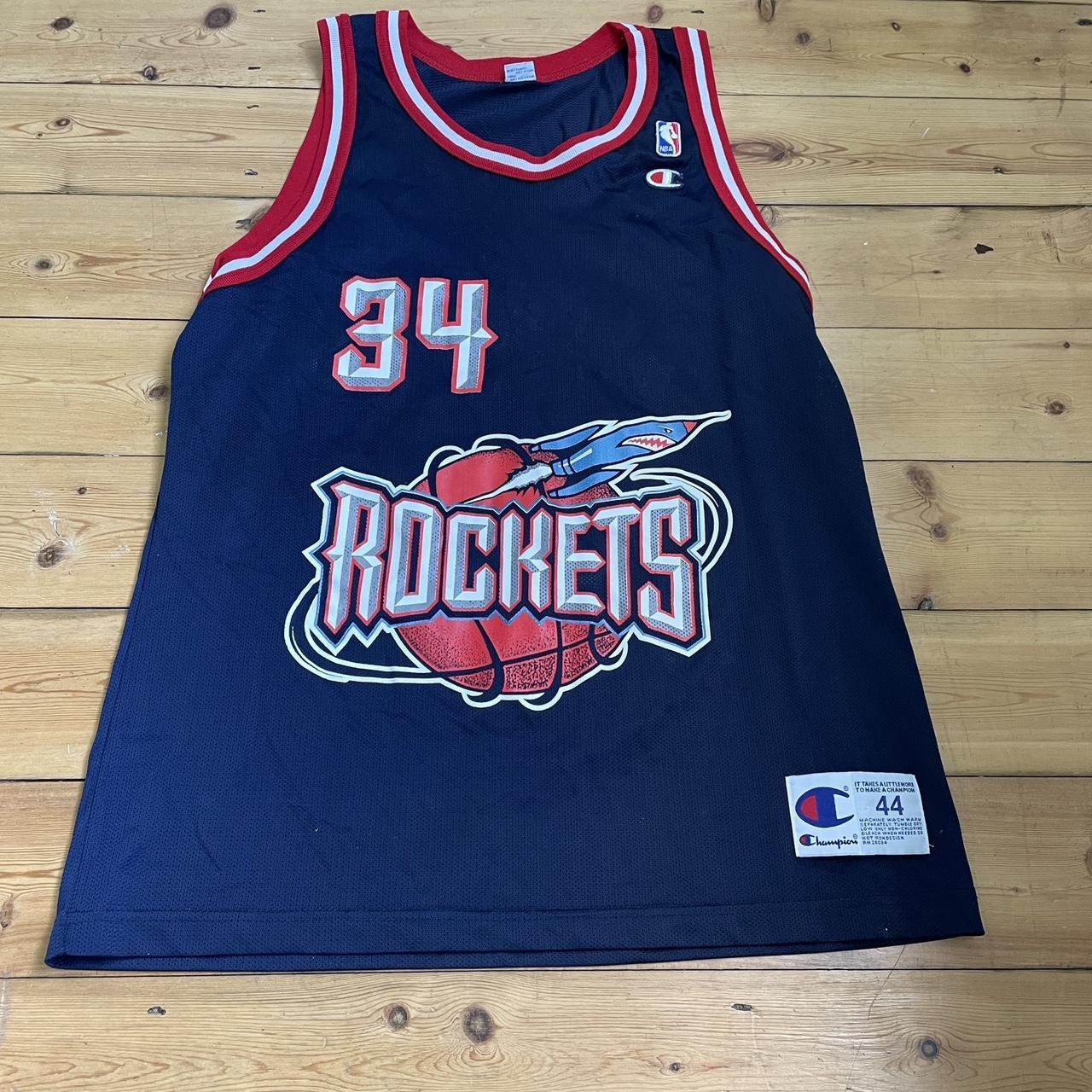 Vintage 90's Hakeem Olajuwon jersey Houston Rockets - Depop
