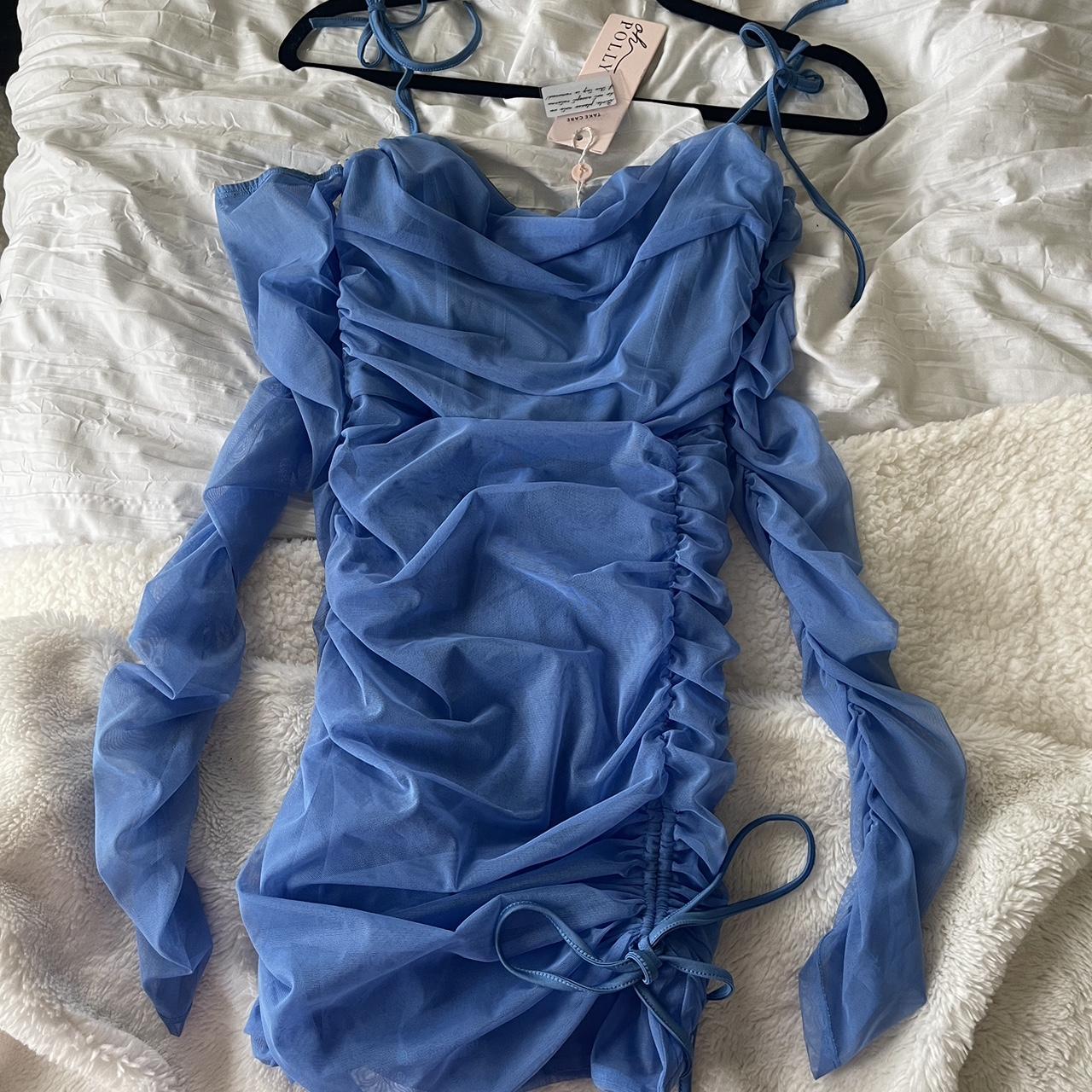 Oh polly blue mesh mini dress 🤍NWT 🤍never worn but... Depop