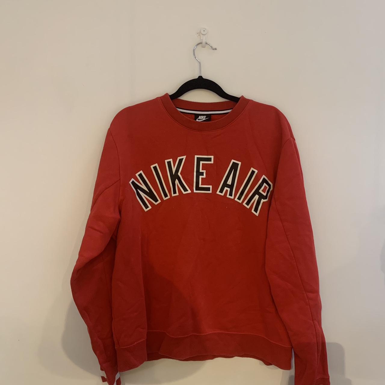 RETRO Medium Nike Air sweatshirt Red Depop