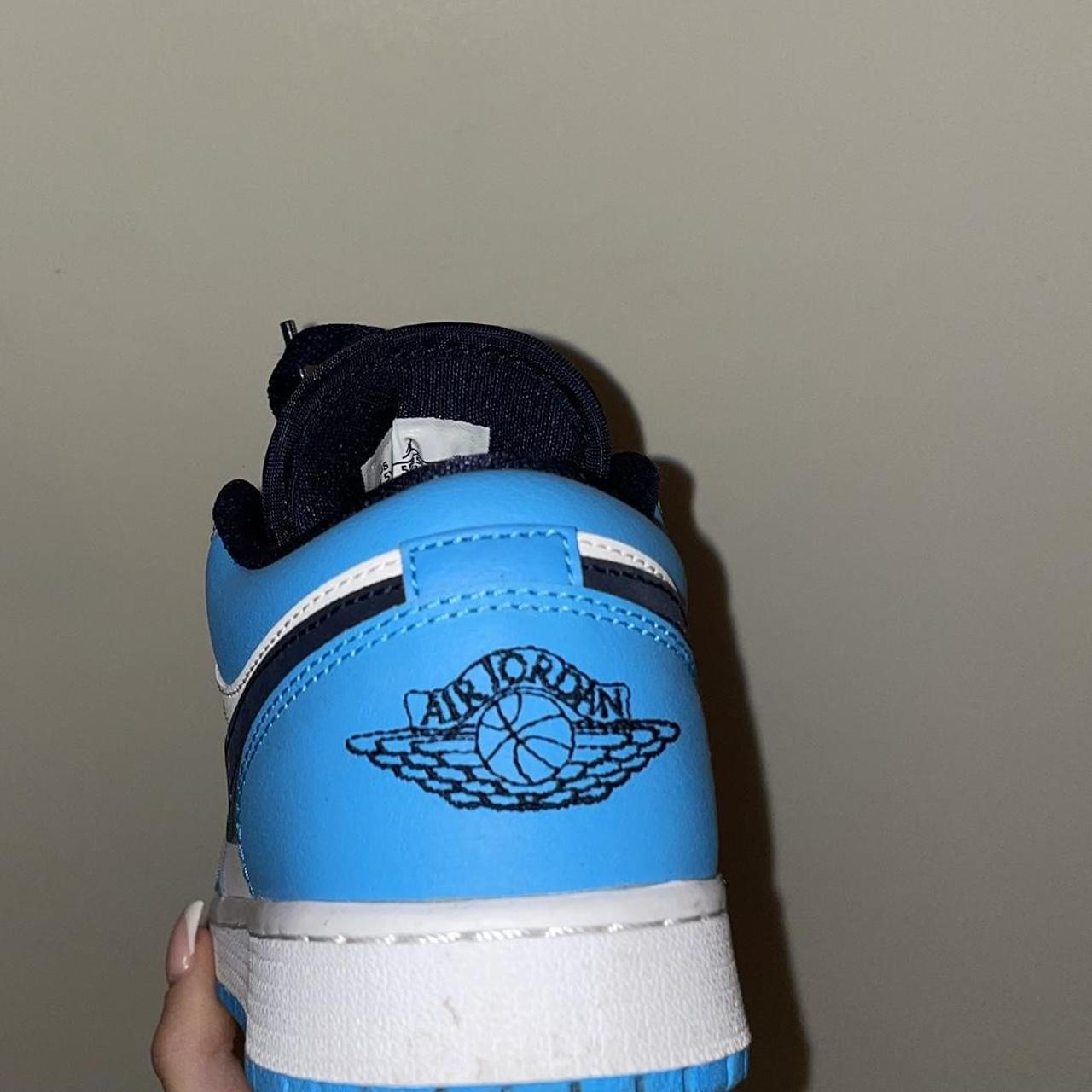 nike air jordan 1 low gs unc university blue white