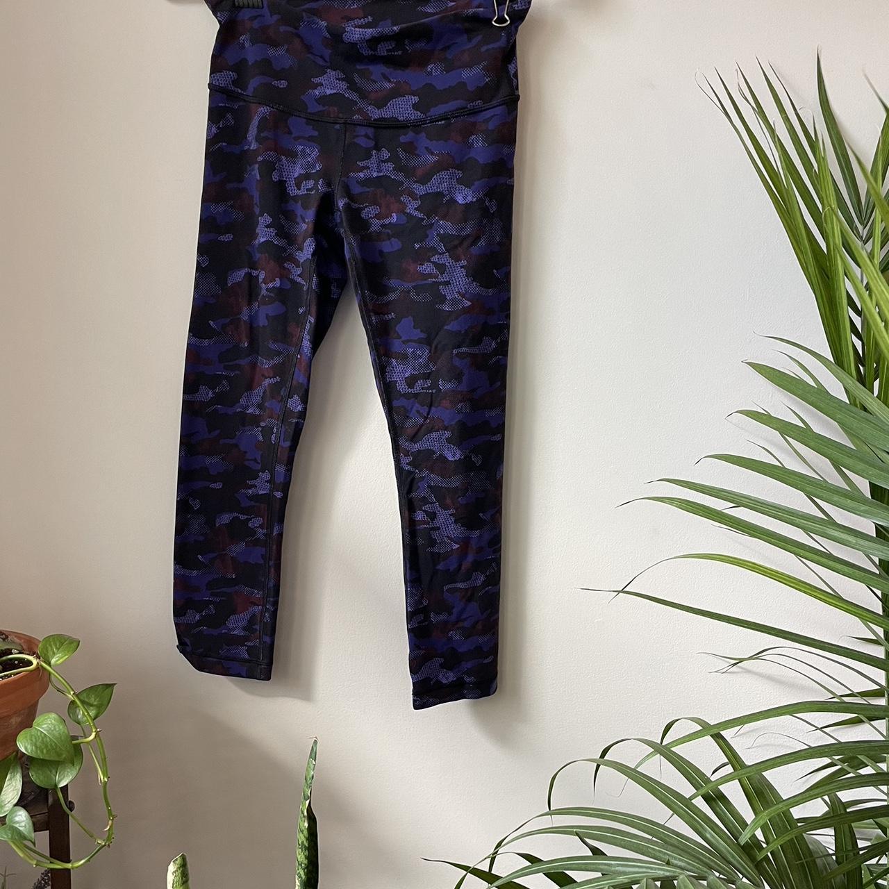 purple camo lululemon leggings 💜, -, stretchy 