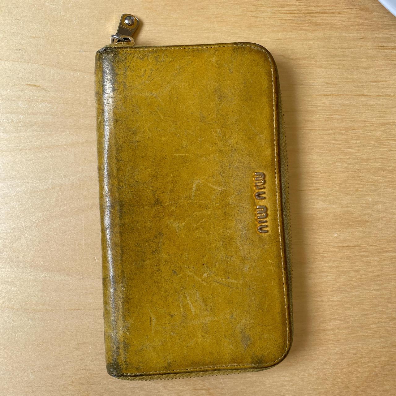 Miu Miu Women's Wallets - Yellow/Grey – miu miu w… - image 1