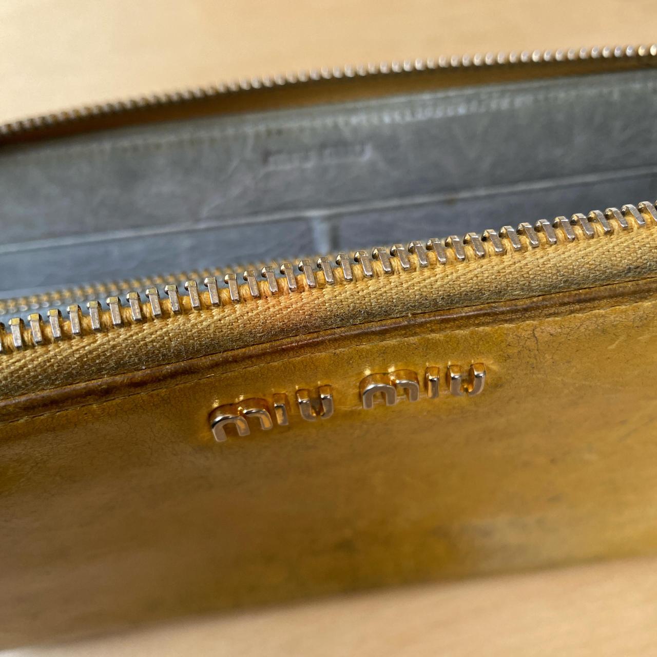 Miu Miu Women's Wallets - Yellow/Grey – miu miu w… - image 4