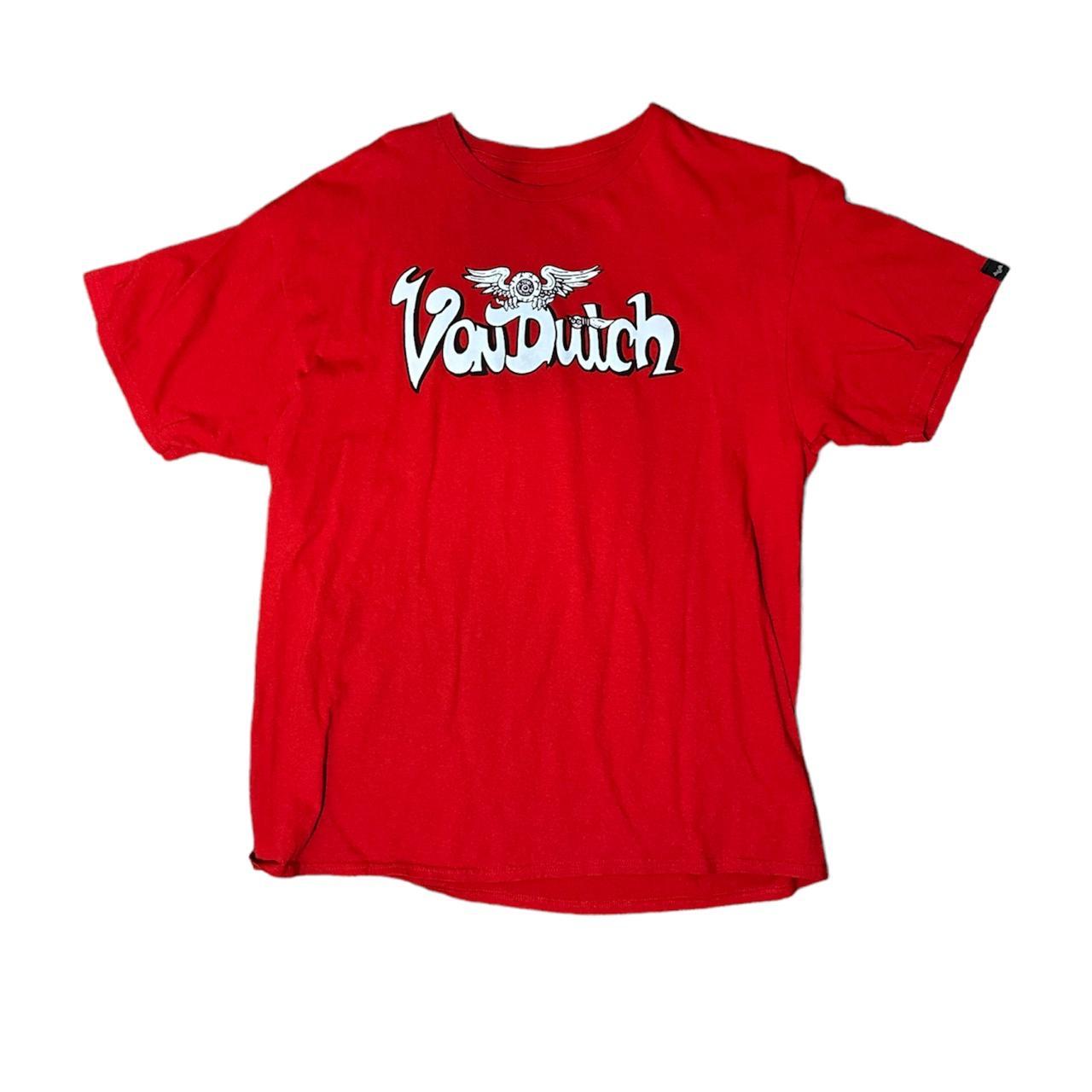 Von Dutch Men's Red Tshirt Depop