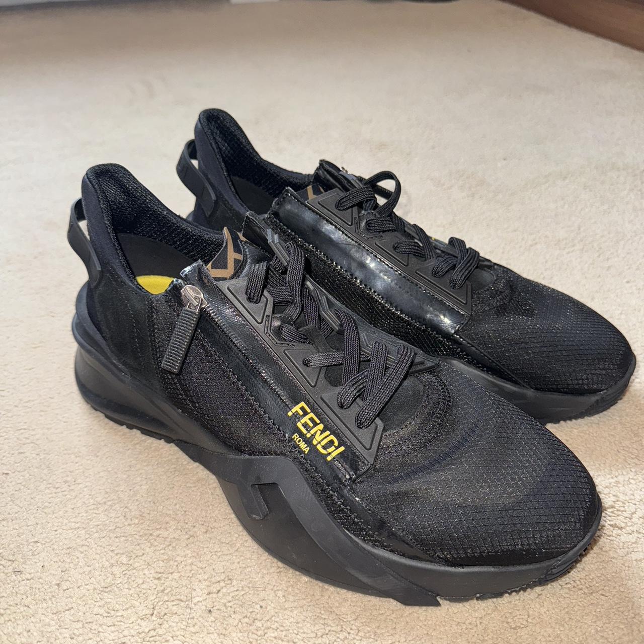 Mens black fendi trainers best sale