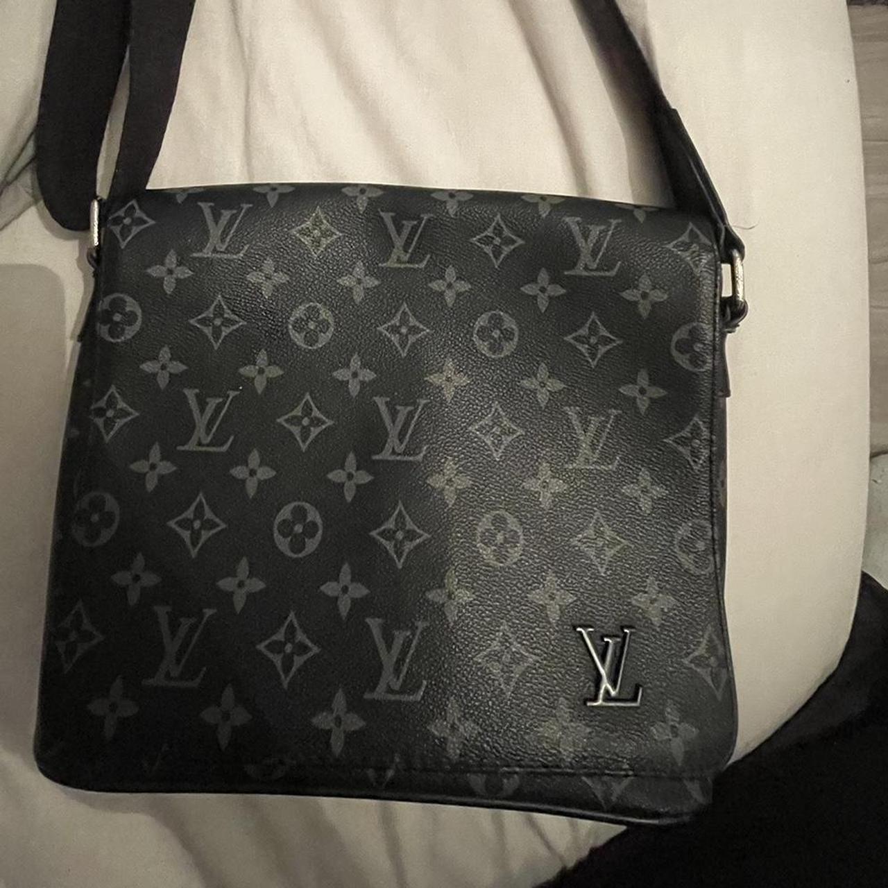 Louis Vuitton Men's Black and Grey Bag | Depop