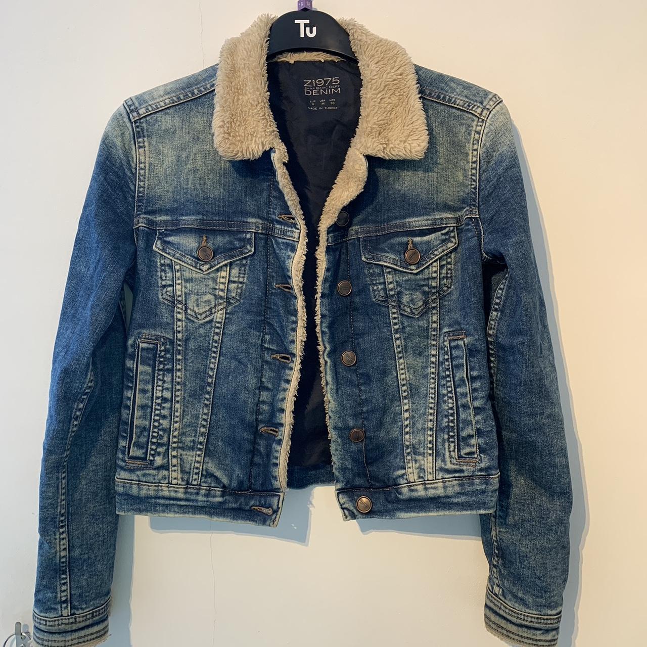 Denim jacket from Zara (warm quilted inside).... - Depop