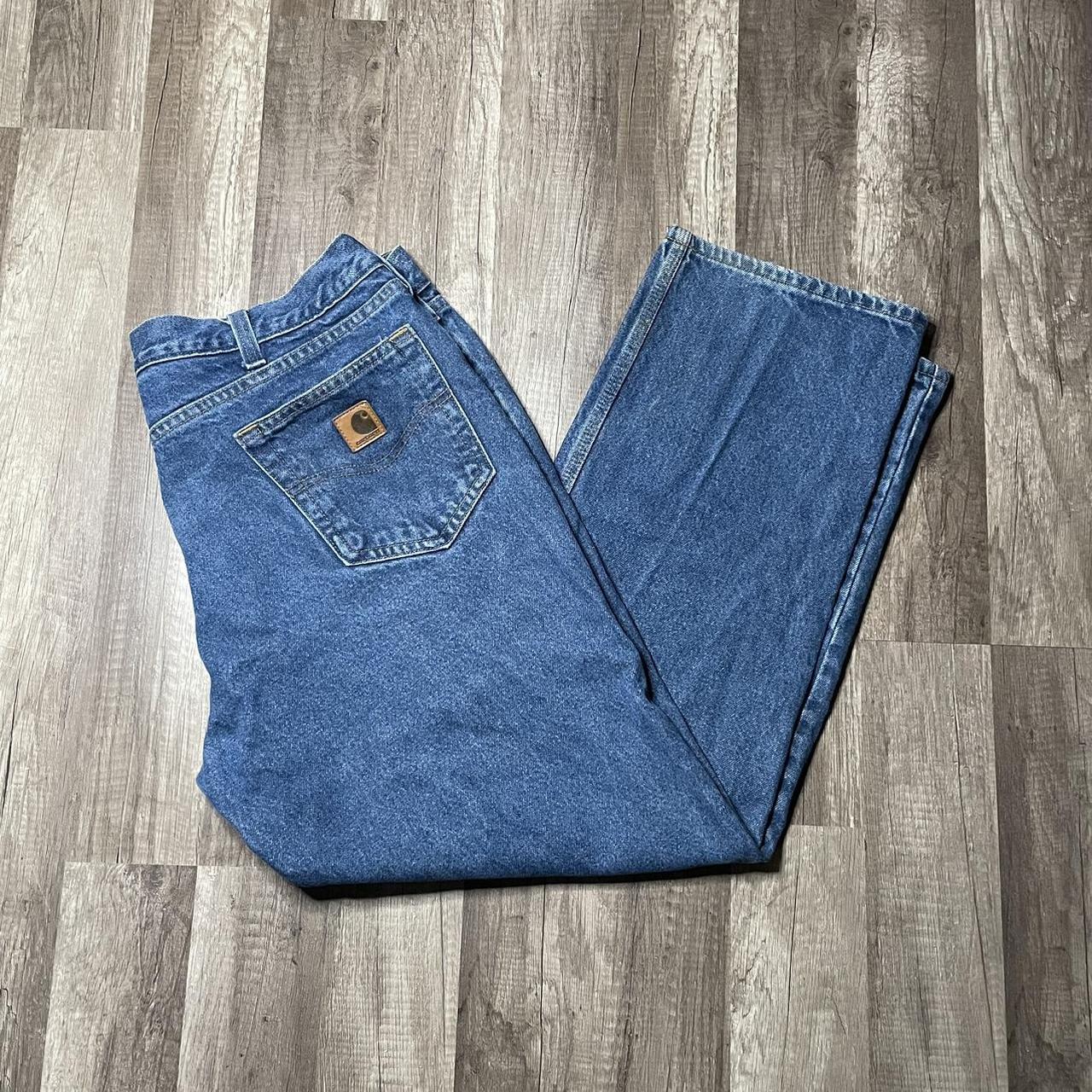 Carhartt Men's Blue Jeans | Depop