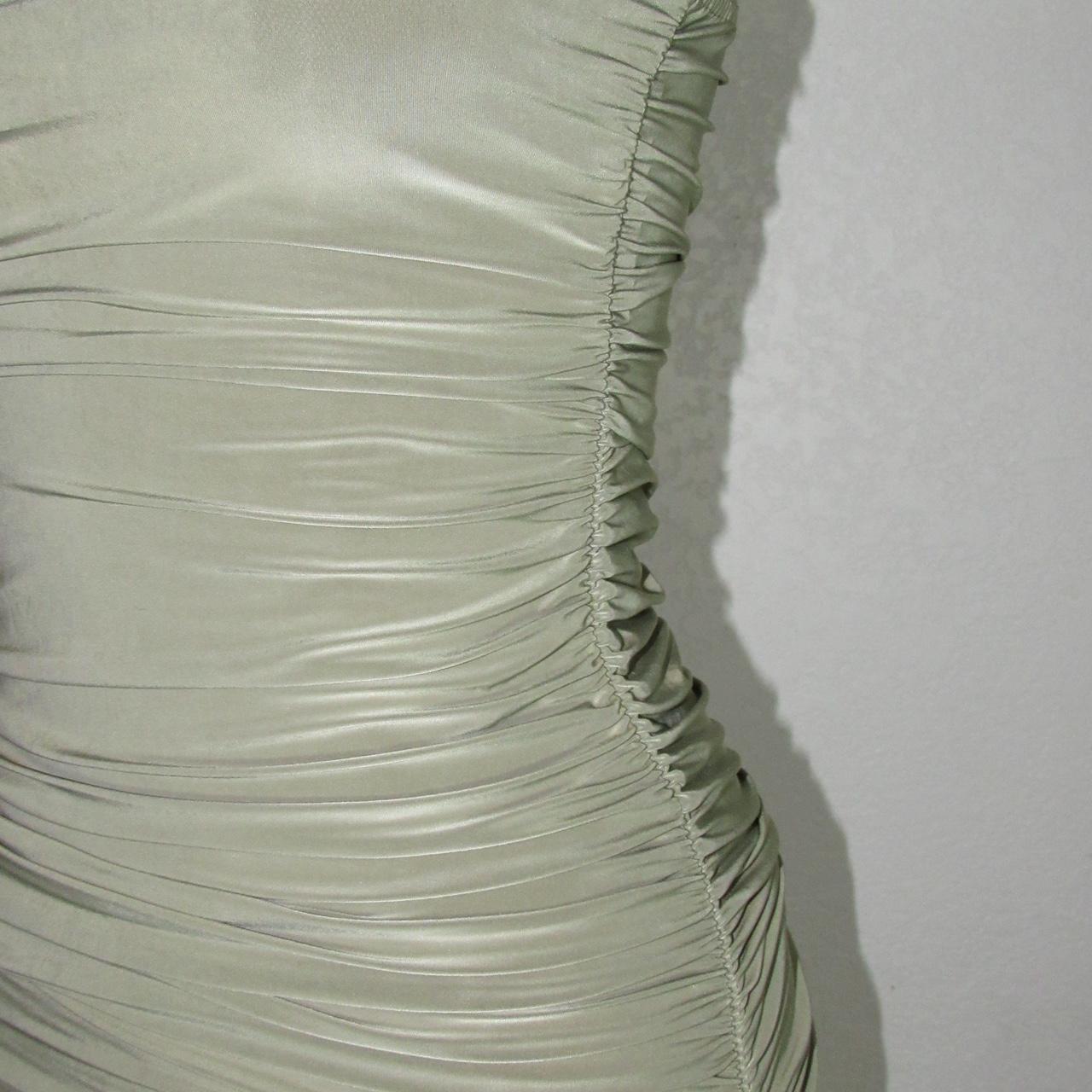 Femme Luxe Women's Green and Khaki Dress (5)