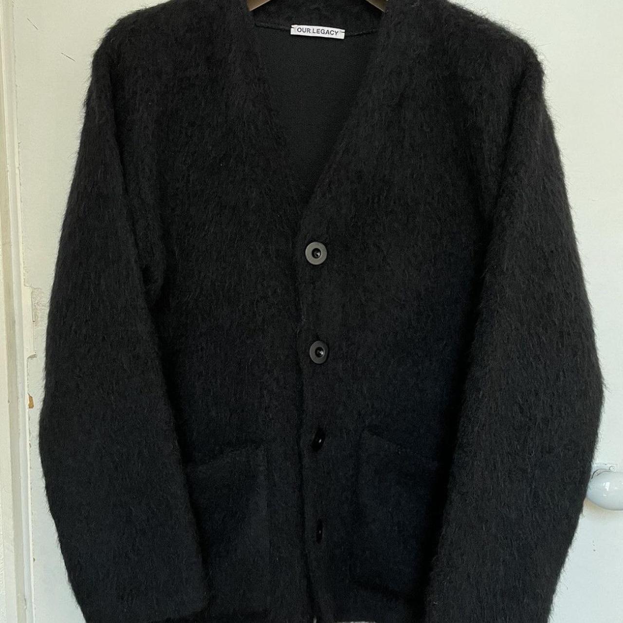 Mens Cardigan Our Legacy Black Mohair Cardigan Our Legacy