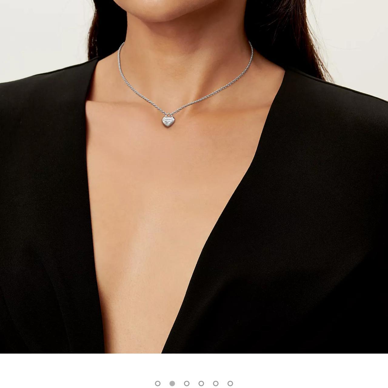 Never worn Tiffany full heart pendant necklace