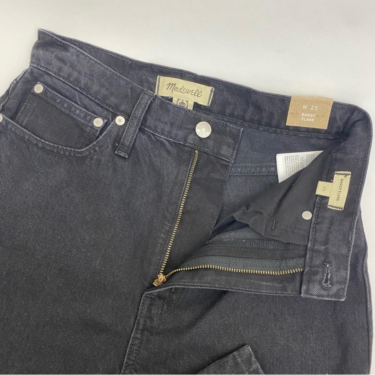 NWT Madewell High Rise Baggy Flare Jeans: Lunar - Depop