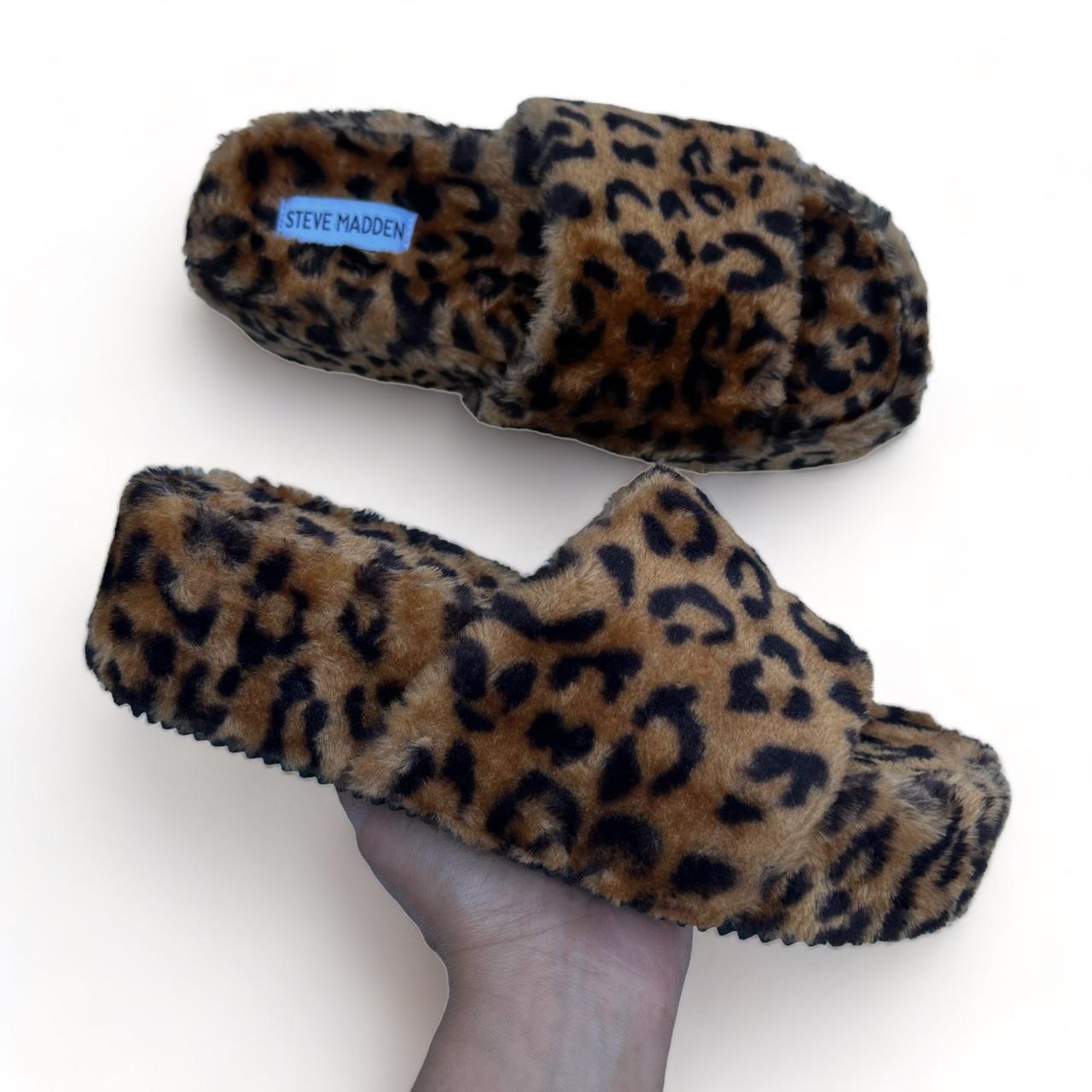 Leopard slides cheap steve madden