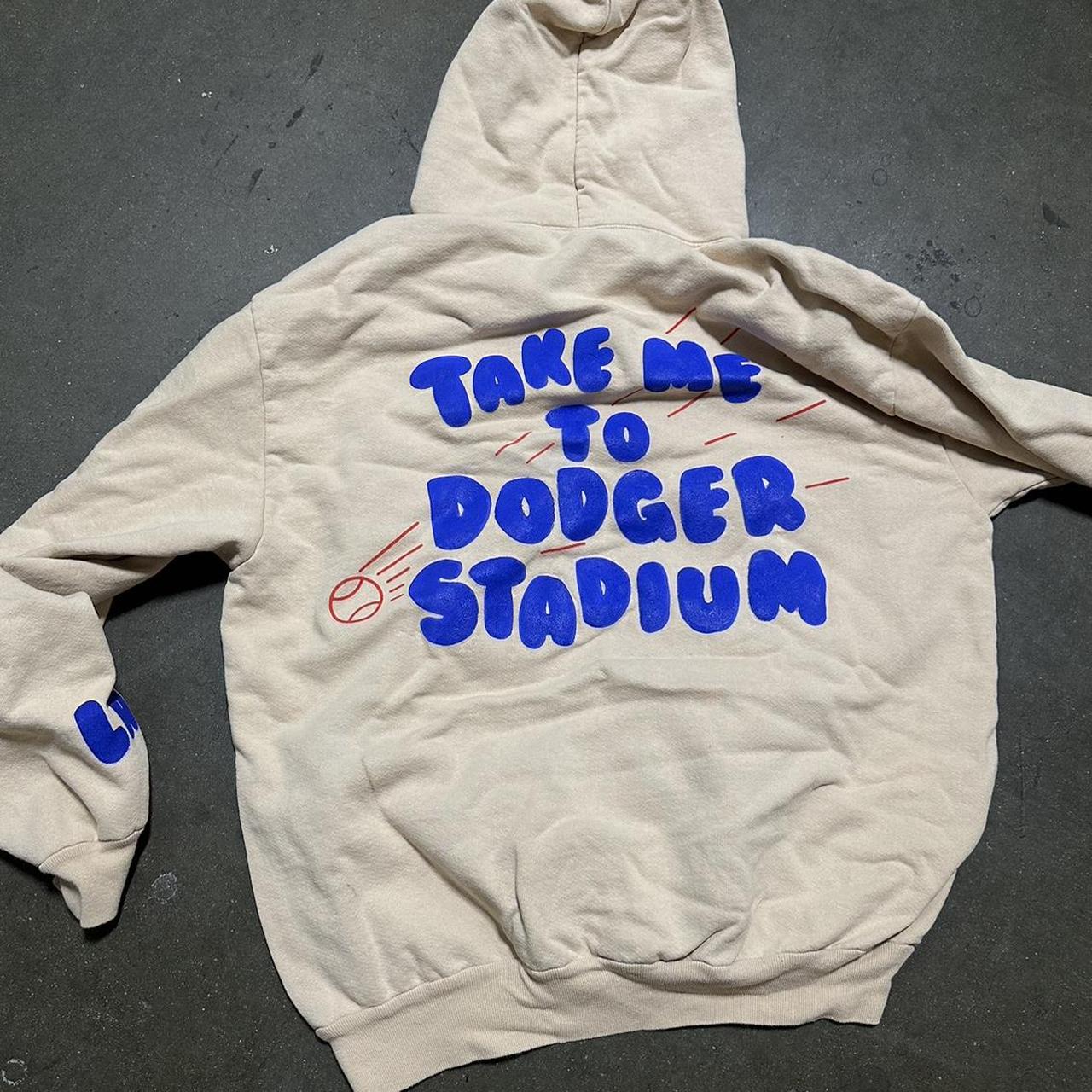 La apparel crème hoodie Size large Puff print on... Depop