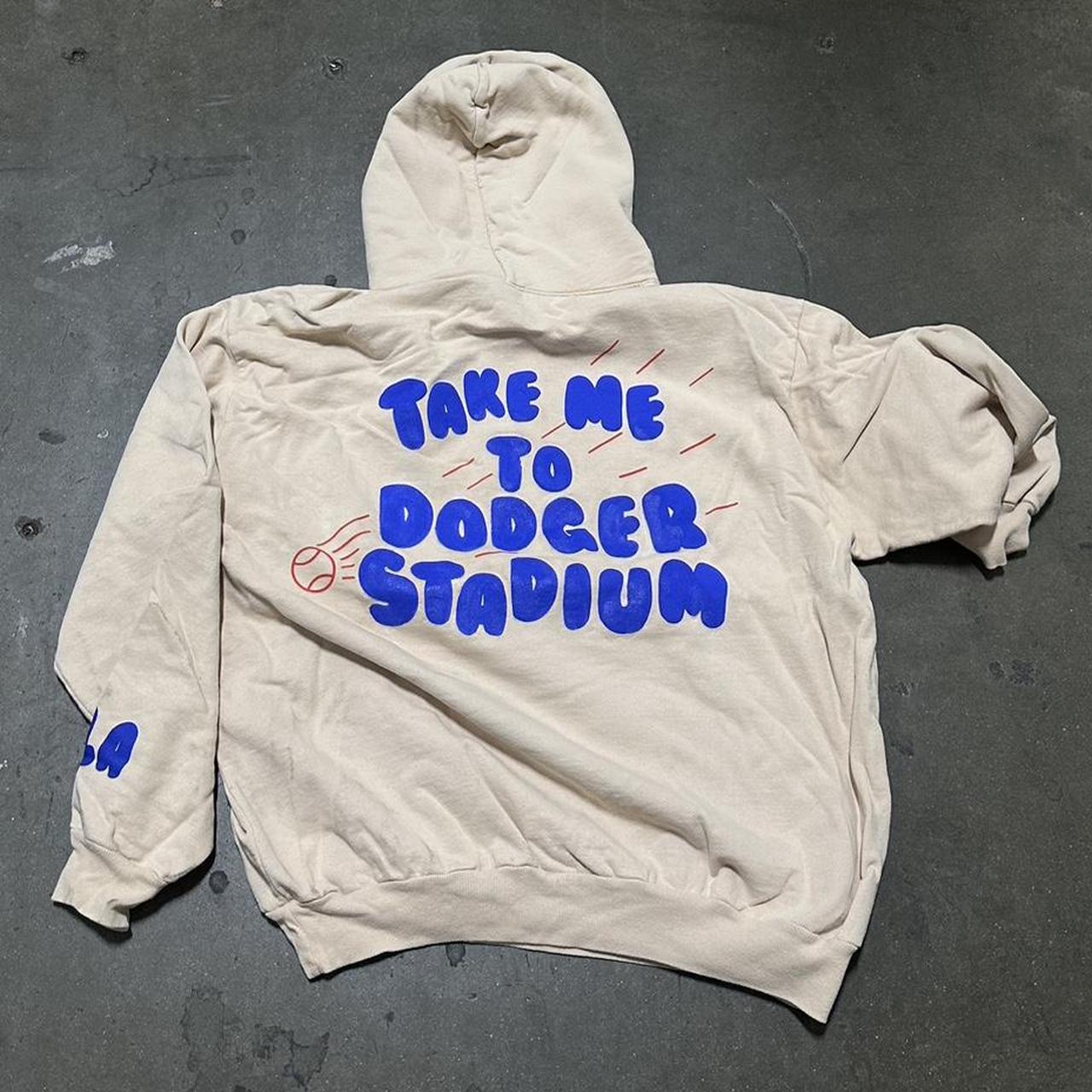 LA APPAREL hoodie cream Size XL Never worn. Boxy... Depop