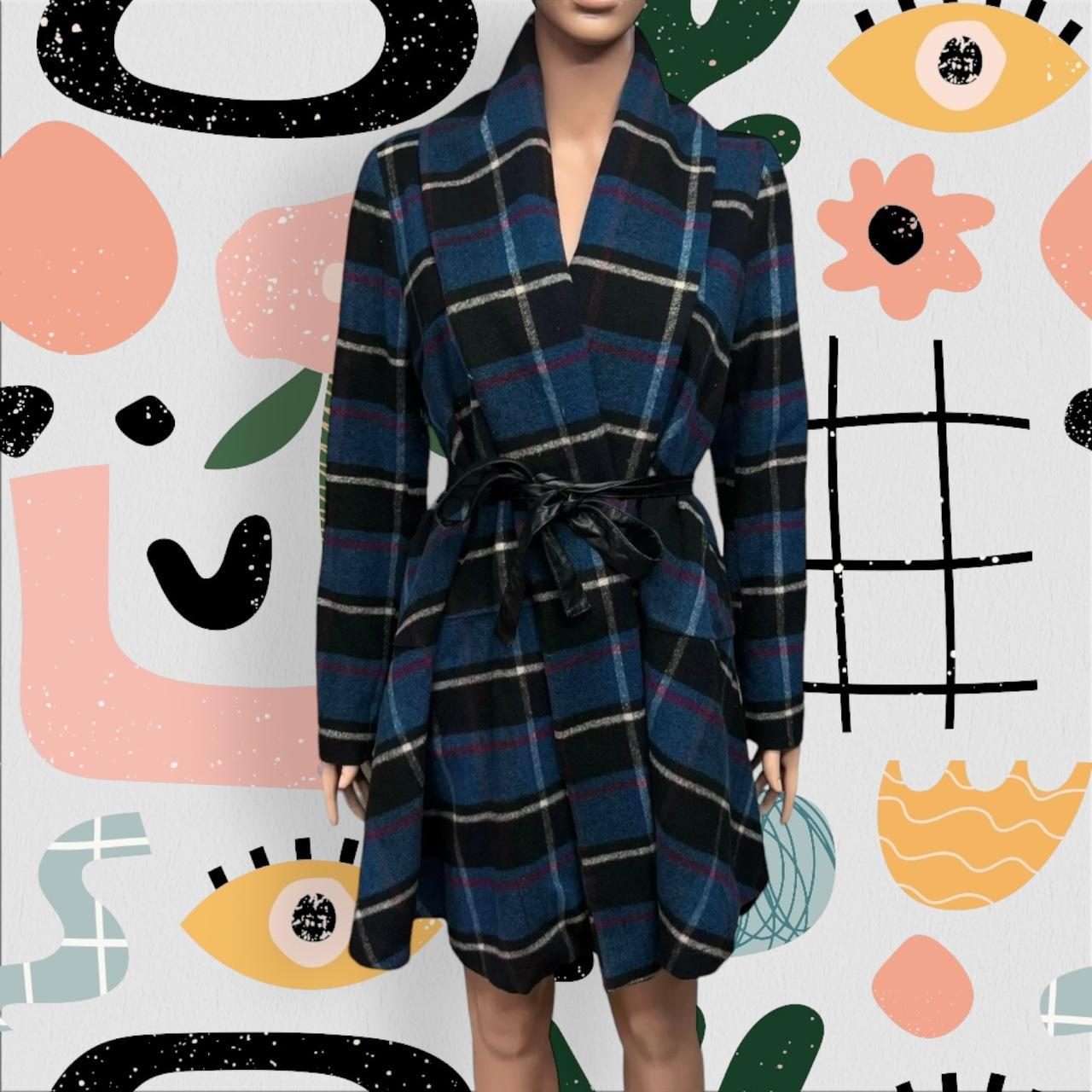 Plaid wrap jacket best sale