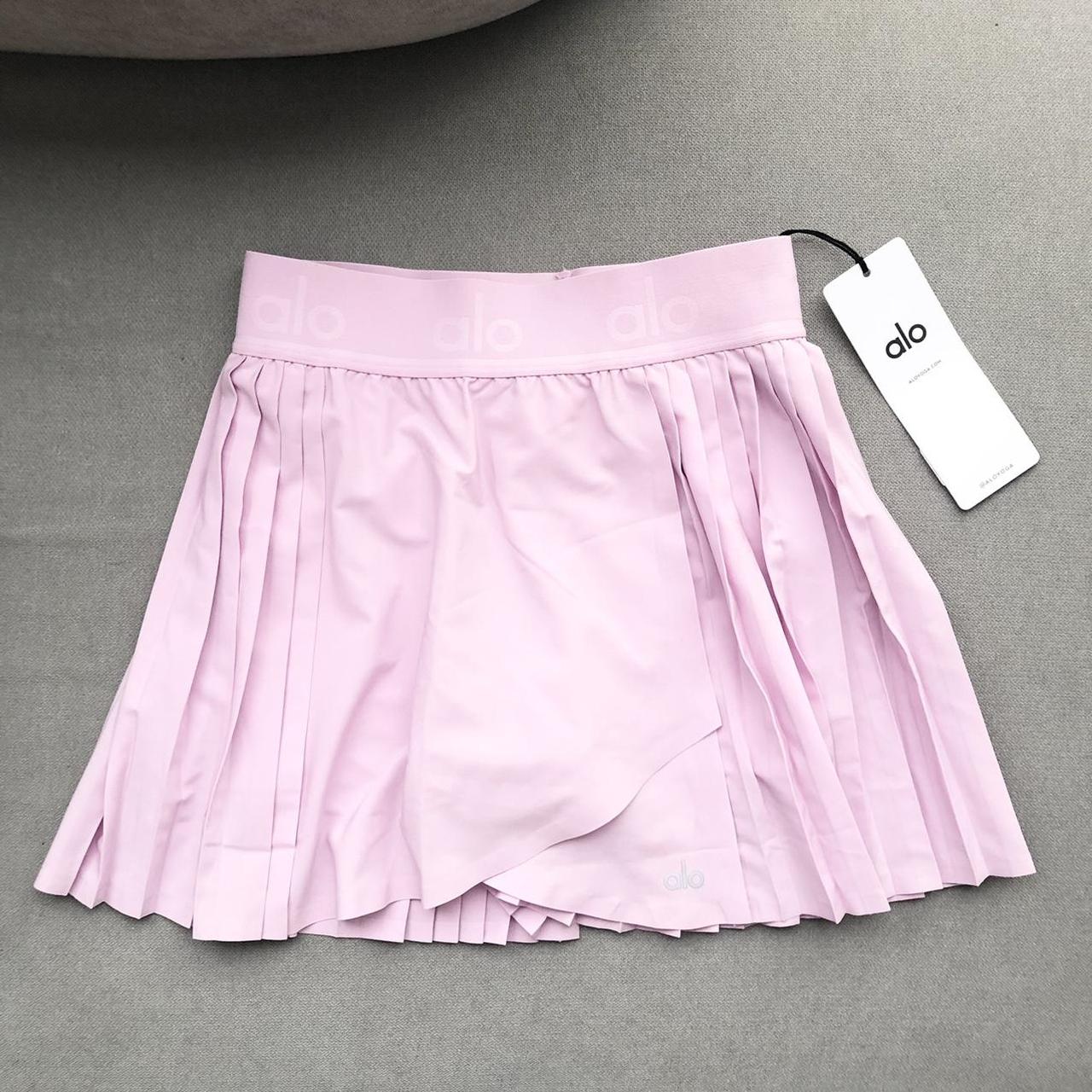 Alo Yoga Aces Tennis Skirt Sugarplum Pink XXS, New