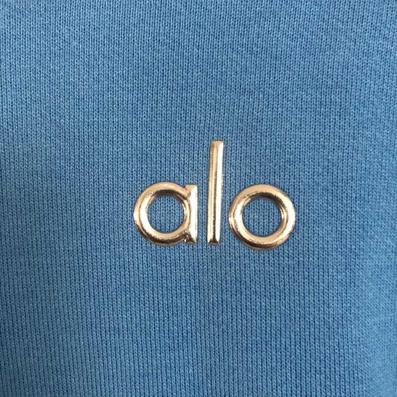 Alo Yoga Accolade Crew Neck Pullover Azure Blue... - Depop