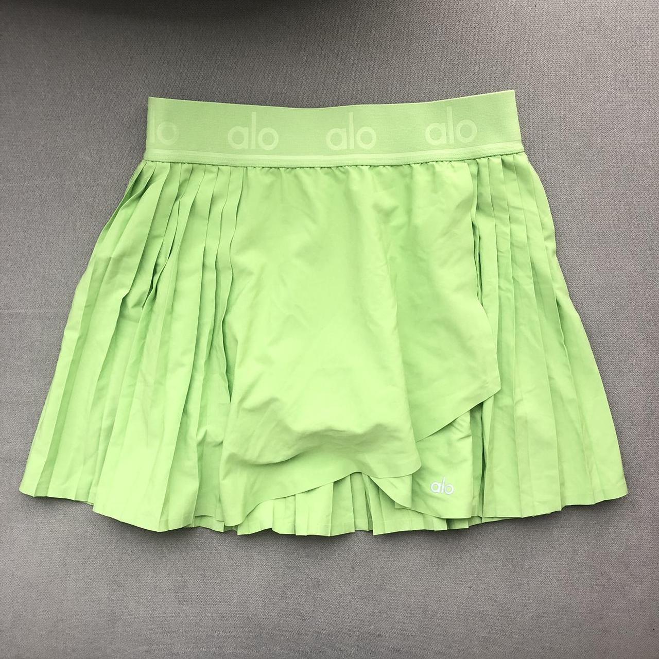 Alo Yoga Aces Tennis Skirt Green Apple S Good Depop