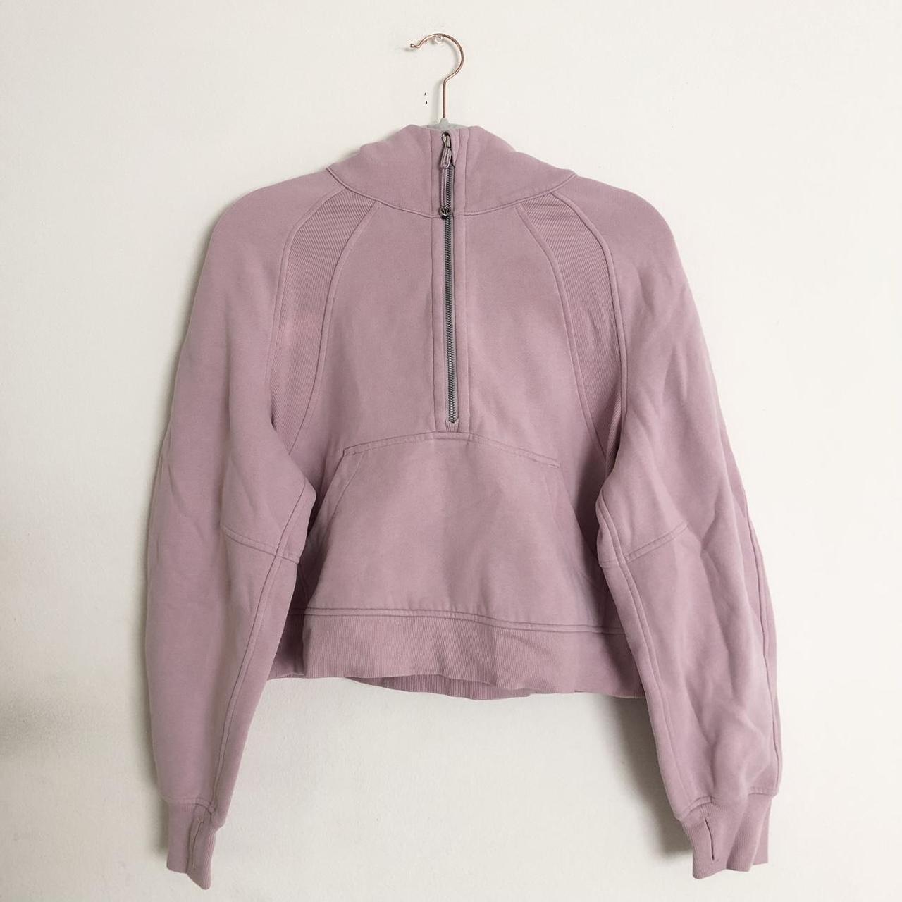 Lululemon scuba half zip pink peony top xs/s