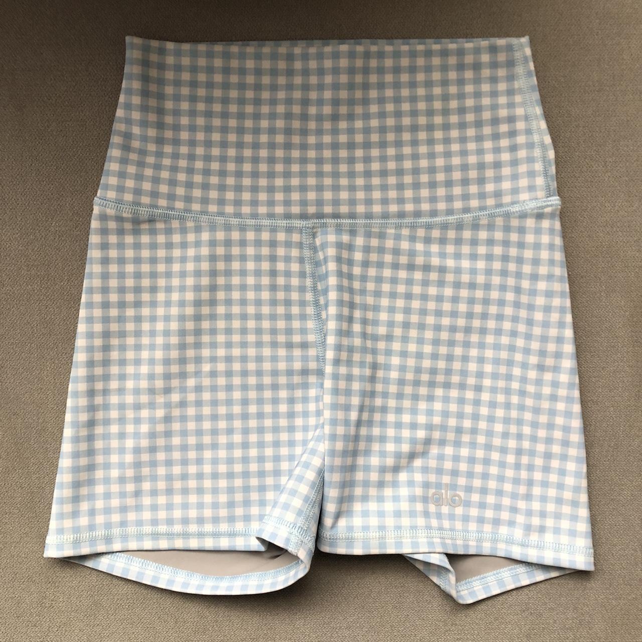 nike yoga gingham shorts