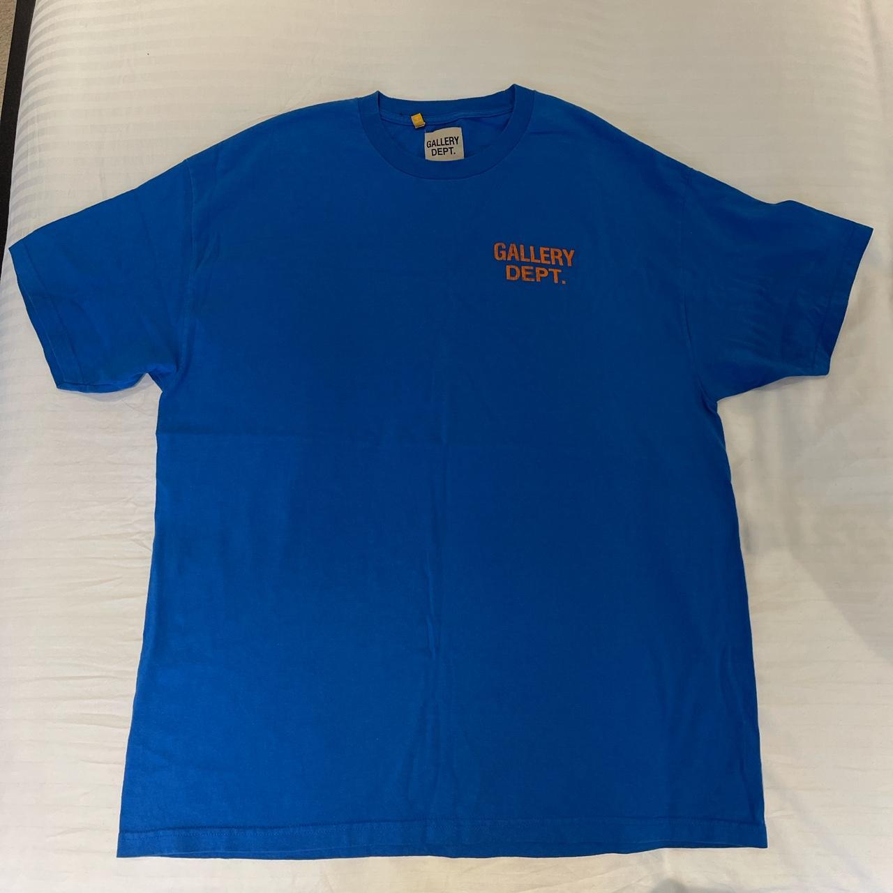 GALLERY DEPT. Blue/orange classic T-shirt Perfect... - Depop